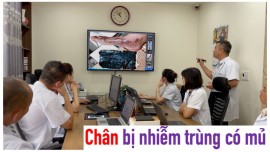 Chân bị nhiễm trùng có mủ