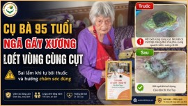 Cảnh báo vết loét cùng cụt ở người già nằm lâu và cách xử lý