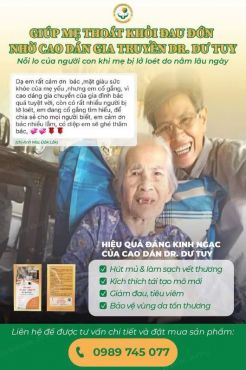 Hành trình chữa lành vết lở loét tì đè nặng cho mẹ ngoài 90 tuổi bằng cao dán gia truyền Dr. Dư Tuy