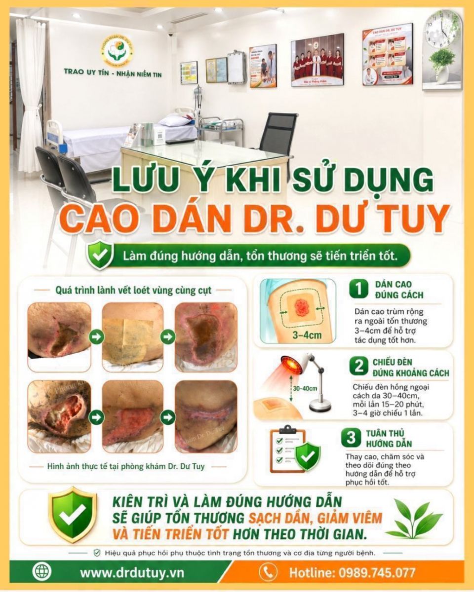 lưu ý khi sử dụng cao dán Dr. Dư Tuy