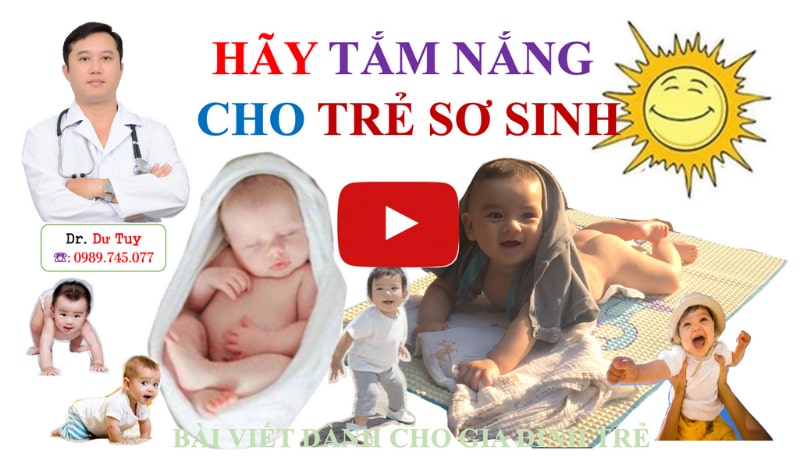 Video tắm nắng cho trẻ sơ sinh